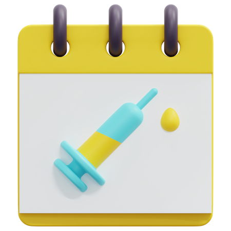 Date de vaccination  3D Icon