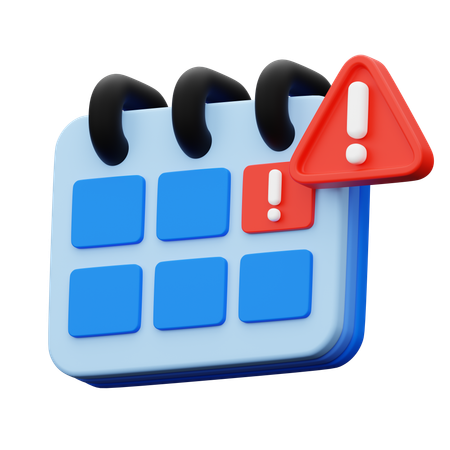 Date Deadline  3D Icon