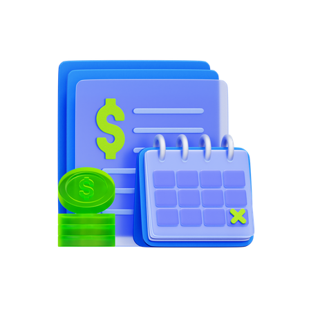 Date d'échéance de la facturation  3D Icon