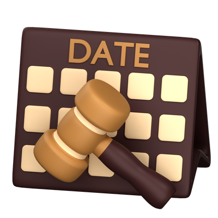 Date d'enchère  3D Icon