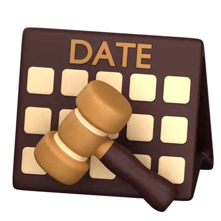 Date d'enchère  3D Icon