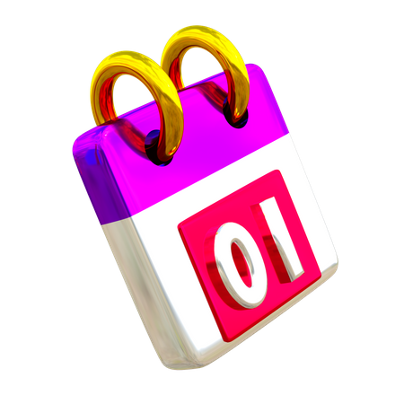 Date du nouvel an  3D Icon