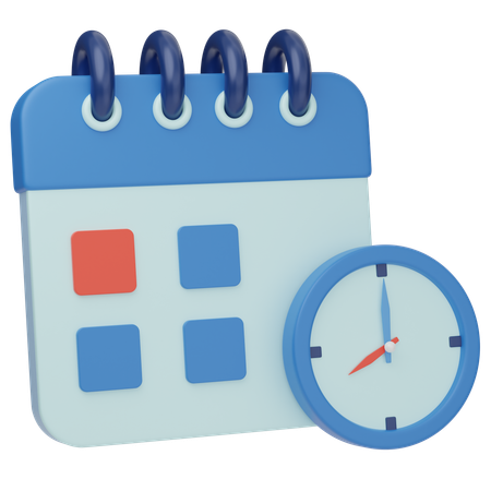 Date et l'heure  3D Icon