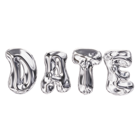 Étiquette de date  3D Icon