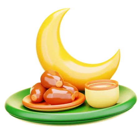 Date Fruit Iftar  3D Icon