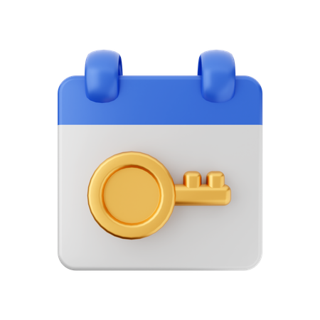 Date Key  3D Icon