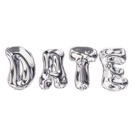 Date Label  3D Icon