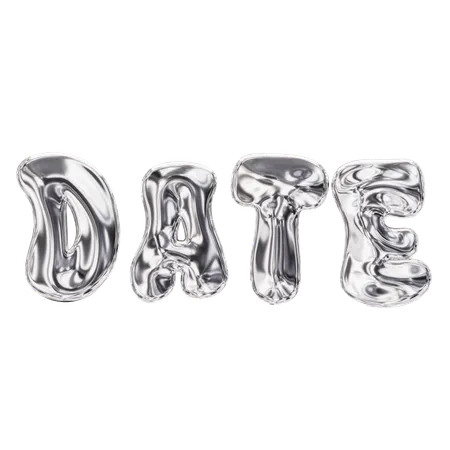 Date Label  3D Icon