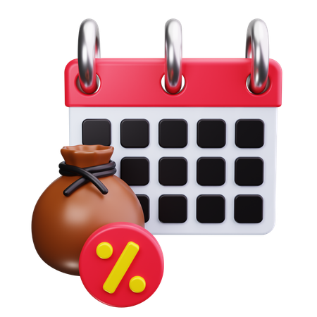 Date limite fiscale  3D Icon