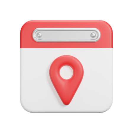 Date Location  3D Icon