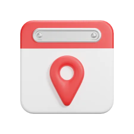 Date Location  3D Icon