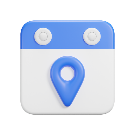 Date Location  3D Icon