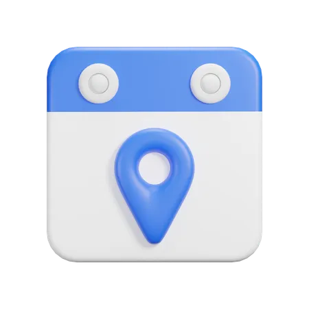 Date Location  3D Icon