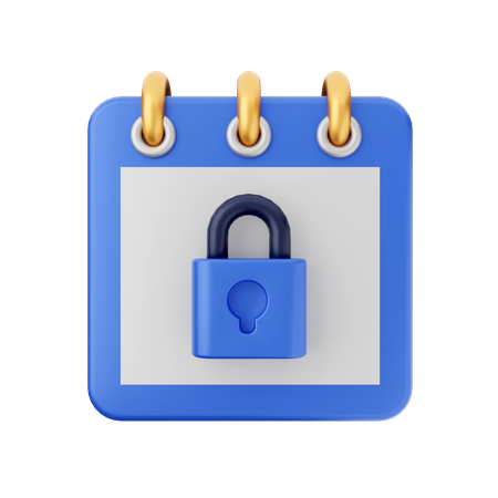 Date Lock  3D Icon