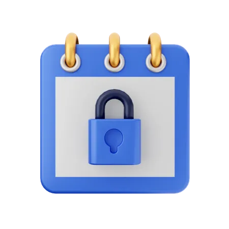 Date Lock  3D Icon