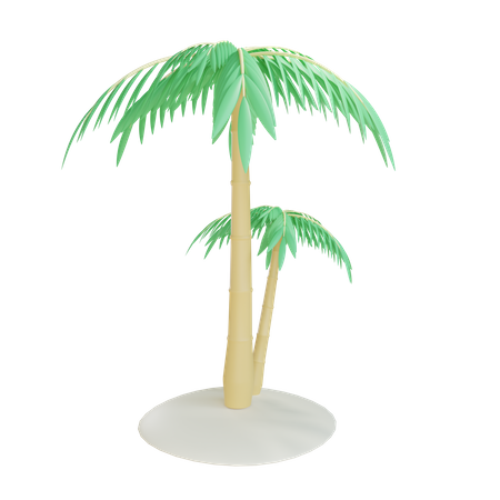 Date Palm Tree 3D Illustration