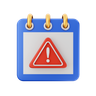 warning date emoji 3d