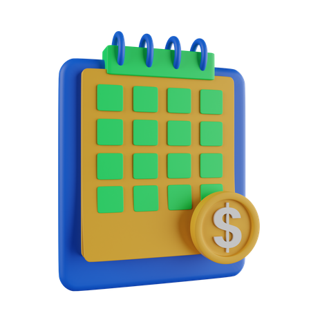 Date de salaire  3D Icon