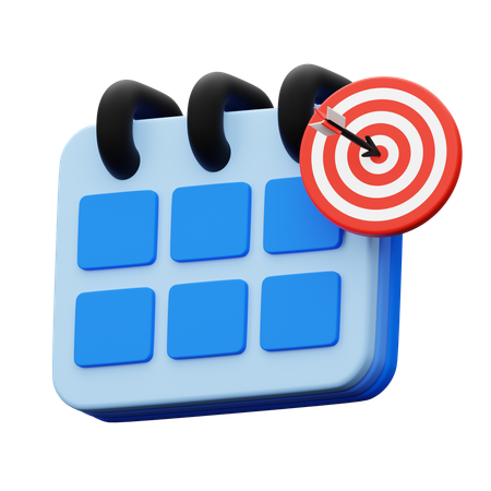 Date Target  3D Icon