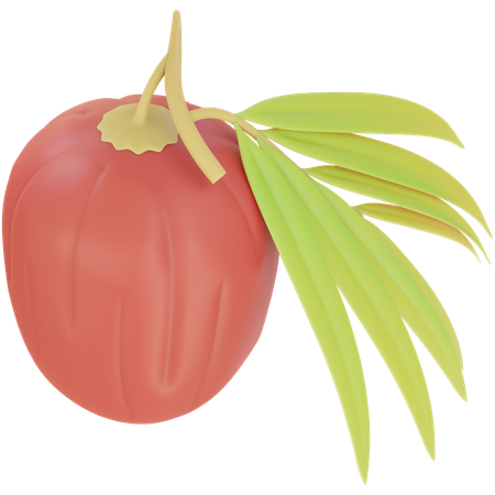 Date with Leaves  3D Icon