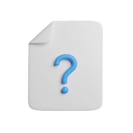 Datei Fragen  3D Icon