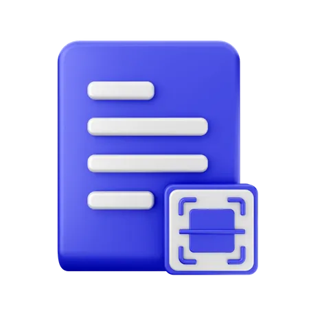 Datei-Barcode-Scan  3D Icon