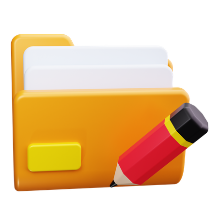 Datei bearbeiten Bleistift  3D Icon