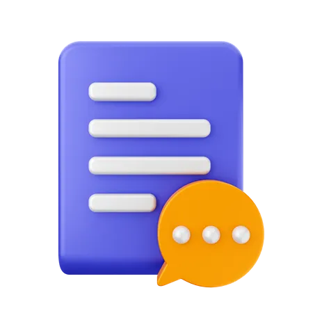 Datei-Chat  3D Icon