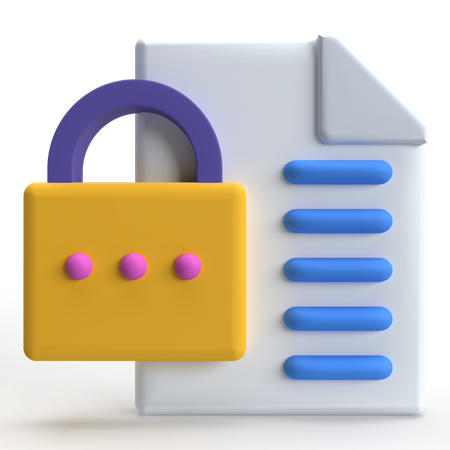 Datei-Datenschutz  3D Icon