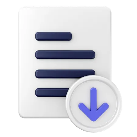 Datei download  3D Icon