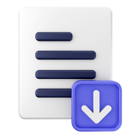 Datei download  3D Icon