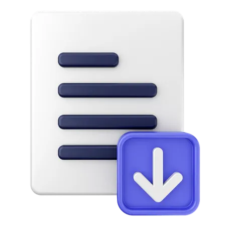 Datei download  3D Icon