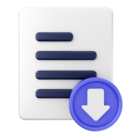 Datei download  3D Icon