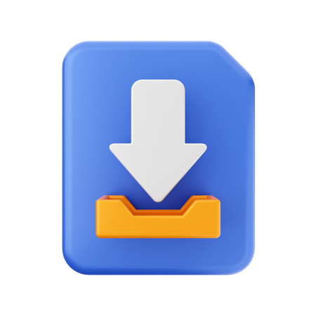 Datei download  3D Icon