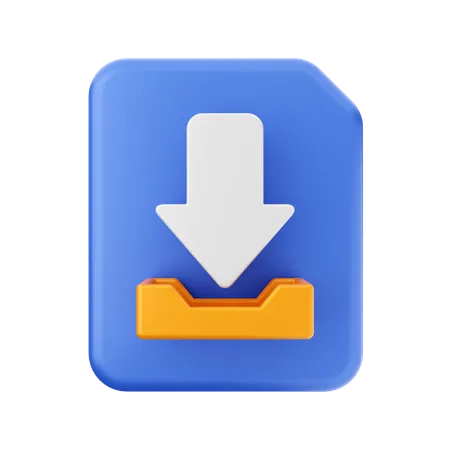 Datei download  3D Icon