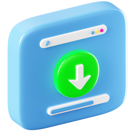 Datei download  3D Icon