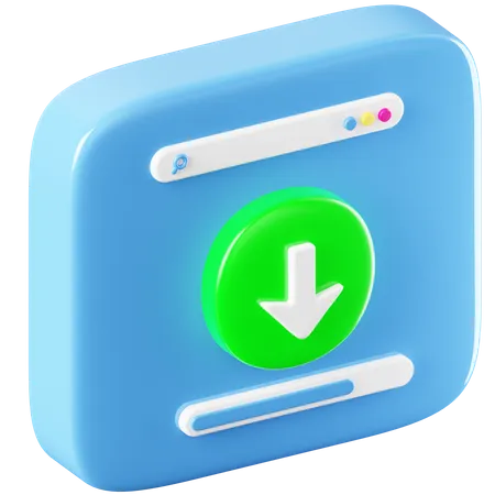 Datei download  3D Icon