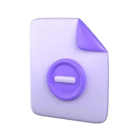 Datei löschen  3D Icon