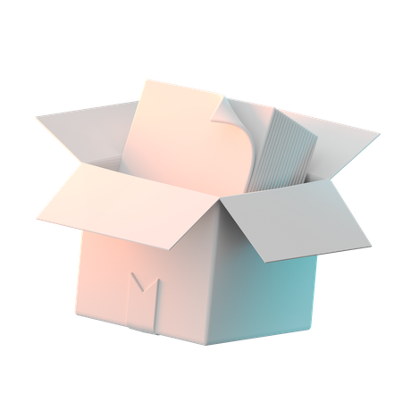 Datei in Box  3D Icon