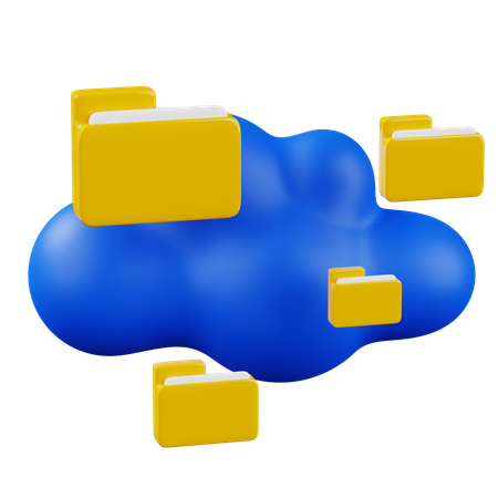 Datei in der Cloud  3D Icon