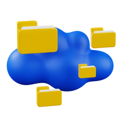 Datei in der Cloud  3D Icon