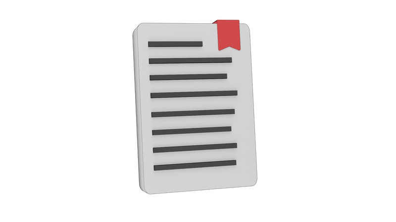 Datei Lesezeichen  3D Icon