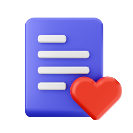 Datei Liebe  3D Icon