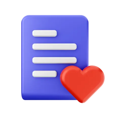 Datei Liebe  3D Icon