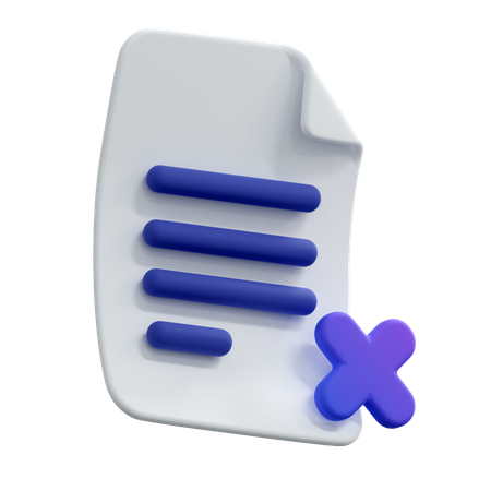 Datei löschen  3D Icon