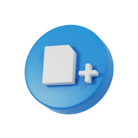 Datei Plus  3D Icon