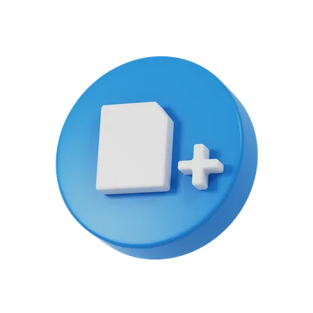 Datei Plus  3D Icon