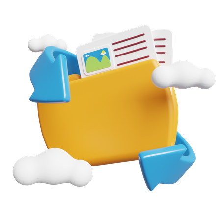 Datei Übertragung  3D Icon