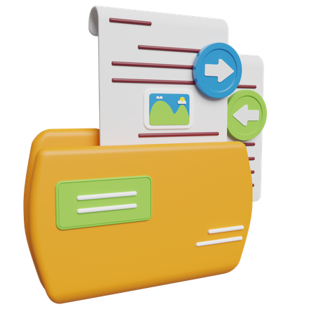 Datei Übertragung  3D Icon