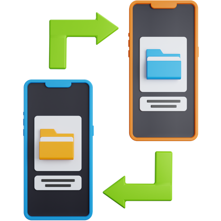 Datei Übertragung  3D Icon